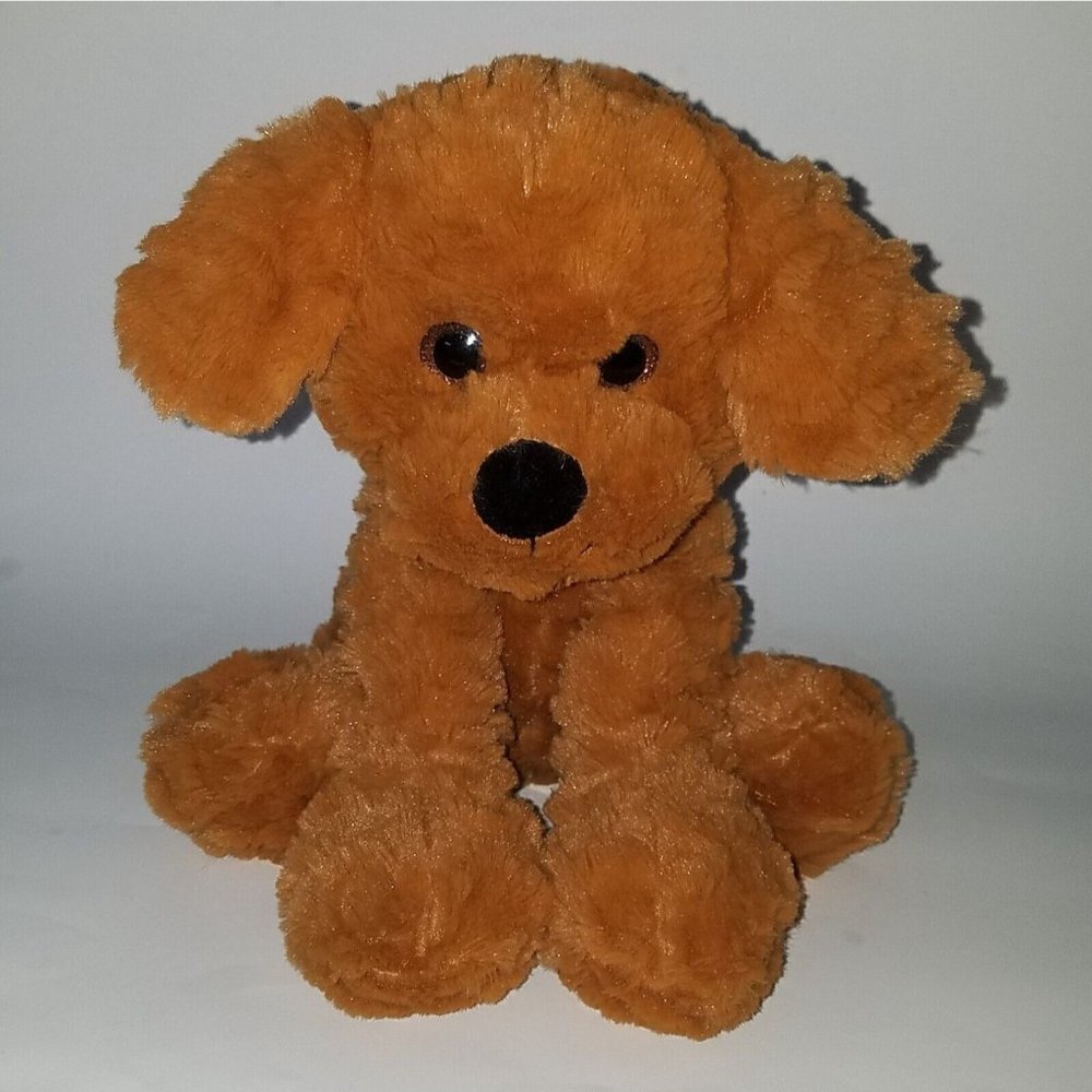 Brown Puppy Dog Plush Stuffed Animal Toy 10" Inter-American Sparkle Eyes Ears